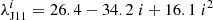 $ \lambda^i_\mathrm{J11}=26.4 - 34.2\;i + 16.1\;i^2 $