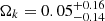 $ \Omega_k = 0.05^{+0.16}_{-0.14} $