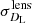 $ \sigma^{\rm lens}_{D_{\rm L}} $