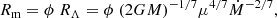 $$ \begin{aligned} R_{\mathrm{m} }=\phi \;R_{\Lambda }=\phi \;(2 G M)^{-1 / 7} \mu ^{4 / 7} \dot{M}^{-2 / 7}, \end{aligned} $$