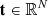 $ \mathbf{t}\in\mathbb R^N $