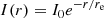 $$ \begin{aligned} I(r) = I_0 e^{-r/r_{\rm e}} \end{aligned} $$
