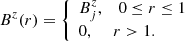 $$ \begin{aligned} B^z(r) = {\left\{ \begin{array}{ll} B^z_j, \, \, \, \, \, 0 \le r \le 1 \\ 0, \, \, \, \, \, \, \, r > 1. \\ \end{array}\right.} \end{aligned} $$
