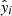 $ \hat{\mathit{y}}_i $