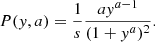 $$ \begin{aligned} P({ y},a)=\frac{1}{s}\frac{a{ y}^{a-1}}{(1+{ y}^a)^2}. \end{aligned} $$