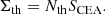 $$ \begin{aligned} \Sigma _{\rm th}=N_{\rm th} S_{\rm CEA}. \end{aligned} $$