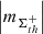 $ \left |m _{\Sigma_{th}^{+}}\right | $