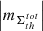$ \left |m _{\Sigma_{th}^{tot}}\right | $