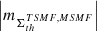 $ \left |m _{\Sigma_{th}^{TSMF, MSMF}}\right | $
