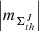 $ \left |m _{\Sigma_{th}^{J}}\right | $