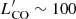 $ L^\prime_{\rm CO} \sim 100 $