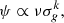 $$ \begin{aligned} \psi \propto \nu \sigma _g^k, \end{aligned} $$
