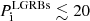 $ P_{\mathrm{i}}^{\mathrm{LGRBs}} \lesssim 20 $