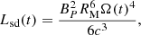 $$ \begin{aligned} L_{\rm sd}(t)=\frac{B_P^2R_{\rm M}^6\Omega (t)^4}{6c^3}, \end{aligned} $$