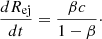 $$ \begin{aligned} \frac{dR_{\rm ej}}{dt}=\frac{\beta c}{1-\beta }\cdot \end{aligned} $$