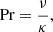 $$ \begin{aligned} \text{ Pr}=\frac{\nu }{\kappa }, \end{aligned} $$