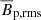 $ \overline{B}_{\text{p,rms}} $