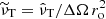 $ \widetilde{\nu}_\text{T}=\hat{\nu}_\text{T}/\Delta\Omega\,r_\text{o}^2 $