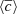 $ \langle \overline{c}\rangle $