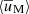 $ \langle \overline{u}_\text{M}\rangle $
