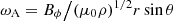 $ \omega_\text{A}=B_\phi\big/(\mu_0\rho)^{1/2}r \sin\theta $
