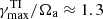 $ \gamma_\text{max}^\text{TI}/\Omega_\text{a}\approx 1.3 $