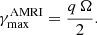 $$ \begin{aligned} \gamma _\text{max}^\text{AMRI}=\frac{q\,\Omega }{2}. \end{aligned} $$