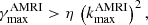 $$ \begin{aligned} \gamma _\text{max}^\text{AMRI}>\eta \,\left(k_\text{max}^\text{AMRI}\right)^2, \end{aligned} $$