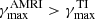$ \gamma_\text{max}^\text{AMRI}> \gamma_\text{max}^\text{TI} $
