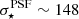 $ \sigma^{\mathrm{PSF}}_{\star} \sim 148 $