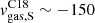 $ v^{\mathrm{C18}}_{\mathrm{gas,S}} \sim -150 $