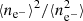 $ \langle n_{\mathrm{e}^{-}}\rangle^{2} / \langle n_{\mathrm{e}^{-}}^{2}\rangle $