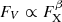 $ F_{V} \propto F_{\mathrm{X}}^{\beta} $