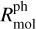 $R_{{\rm{mol}}}^{{\rm{ph}}}$
