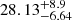 $ 28.13^{+8.9}_{-6.64} $