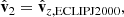$$ \begin{aligned}&\hat{\mathbf{v }}_2 = \hat{\mathbf{v }}_{z,\mathrm{ECLIPJ2000}},\end{aligned} $$