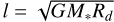 $l = \sqrt {G{M_*}{R_d}} ,$