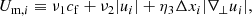 $$ \begin{aligned}&U_{\mathrm{m},i} \equiv \nu _1 c_{\rm f} + \nu _2 |u_i| + \eta _3 \Delta x_i |\nabla _{\perp } u_i| , \end{aligned} $$