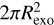 $2\pi R_{{\rm{exo}}}^2$