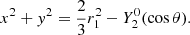 $$ \begin{aligned} x^2+y^2=\dfrac{2}{3}r_1^2-Y^0_2(\cos \theta ). \end{aligned} $$