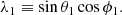 $$ \begin{aligned} \lambda _1\equiv \sin \theta _1 \cos \phi _1. \end{aligned} $$