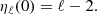 $$ \begin{aligned} \eta _\ell (0)=\ell -2. \end{aligned} $$