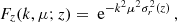 $$ \begin{aligned} F_z(k, \mu ;z) = \text{ e}^{-k^2\mu ^2\sigma _{r}^2(z)} \,, \end{aligned} $$