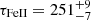 $ \tau_{\mathrm{FeII}}=251^{+9}_{-7} $