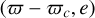 $\left( {\varpi - {\varpi _c},e} \right)$
