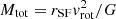 $ M_{\rm tot} = r_{\rm SF} v_{\rm rot}^2/G $