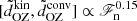$ [\tilde{d}_{\mathrm{OZ}}^{\mathrm{kin}},\tilde{d}_{\mathrm{OZ}}^{\mathrm{conv}}] \propto {\mathscr{F}}_{\mathrm{n}}^{0.15} $