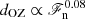 $ d_{\mathrm{OZ}}\propto{\mathscr{F}}_{\mathrm{n}}^{0.08} $