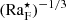 $ ({\rm Ra}_{\rm F}^\star)^{-1/3} $