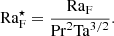 $$ \begin{aligned} \mathrm{Ra}_{\rm F}^\star = \frac{\mathrm{Ra}_{\rm F}}{\mathrm{Pr}^2 \mathrm{Ta}^{3/2}}. \end{aligned} $$